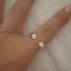Pandora Silver Star Adjustable Ring